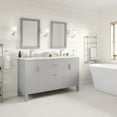thumbnail image 2 of Eviva Cambridge 60 in. Gray Double Sink  Bath Vanity with Bianco Bella Quartz Top and Undermount Porcelain Sinks, 2 of 11