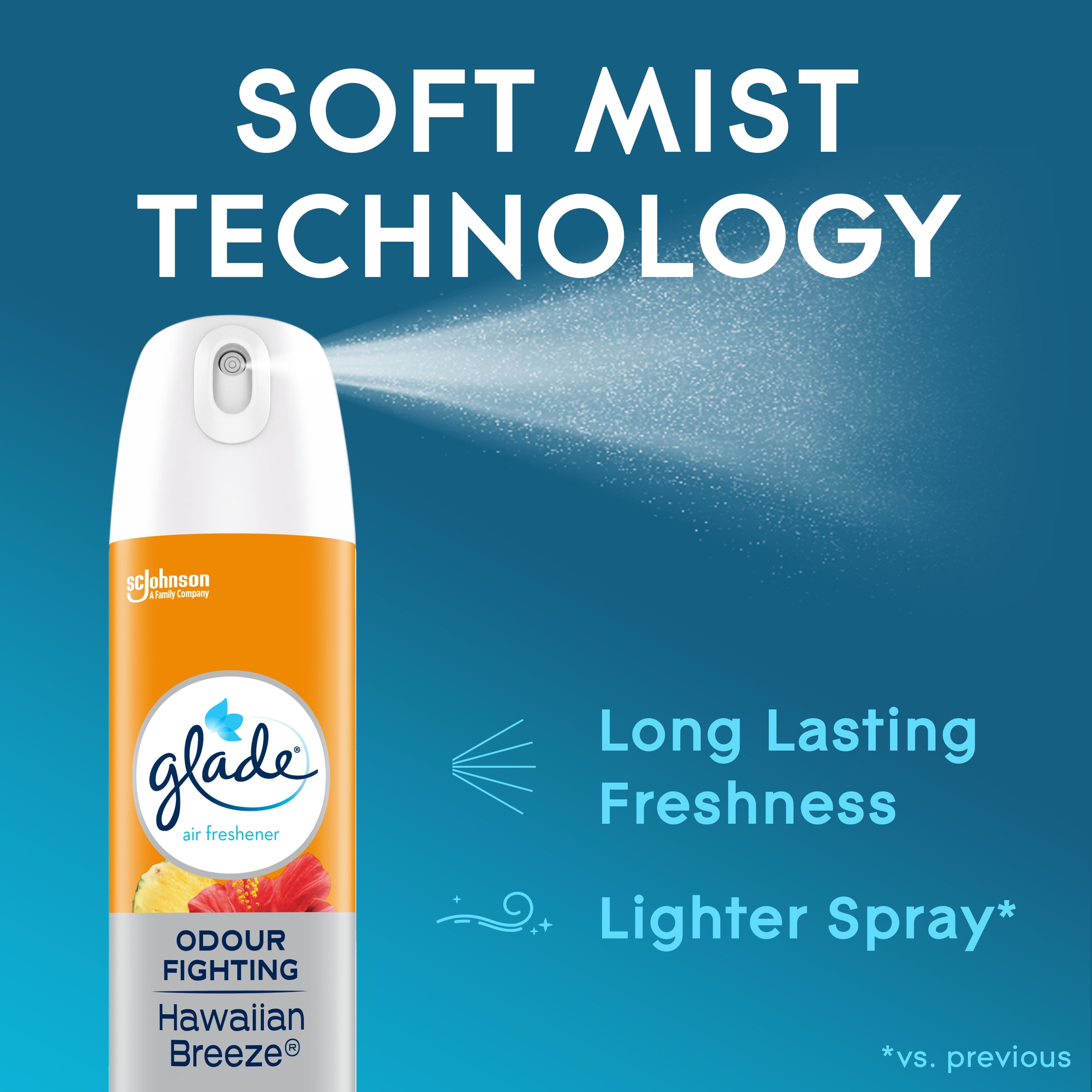 Glade® Air Freshener Odor Fighting Room Spray, Hawaiian Breeze