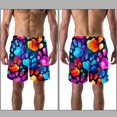 thumbnail image 3 of luoweisi Men's Beach Shorts Quick Dry Swim Trunks with Mesh Lining Dog Paw Prints L, 3 of 5