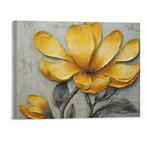Shiartex Fall Decor Yellow Flowers Canvas Wall Art Picture 20x16in for Living Room Bedroom Canvas Print 20x16in