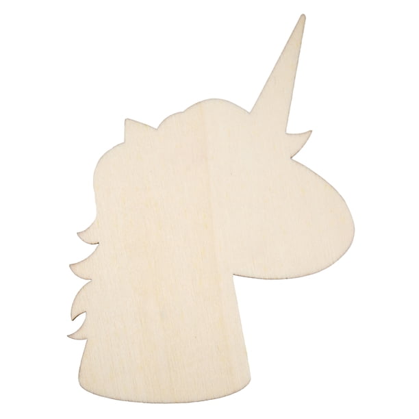 Hello Hobby Wooden Unicorn Shape, ReadytoDecorate DieCut Shaped Wood