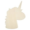 Hello Hobby Wooden Unicorn Shape, Ready-to-Decorate Die-Cut Shaped Wood, 3.2" x 0.15" x 4"