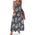 thumbnail image 1 of Ostras y perlas en vestido azul sin mangas vestido de mujer vestido para niñas lindo, 1 of 7