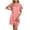 Pink, variant on Women's Sleep Dresses Loose Short Sleeve Shift Dress with Lace Casual Crewneck Pullover Sleepwear Soft Nightgown Loungewear for Spring Summer Pink XL