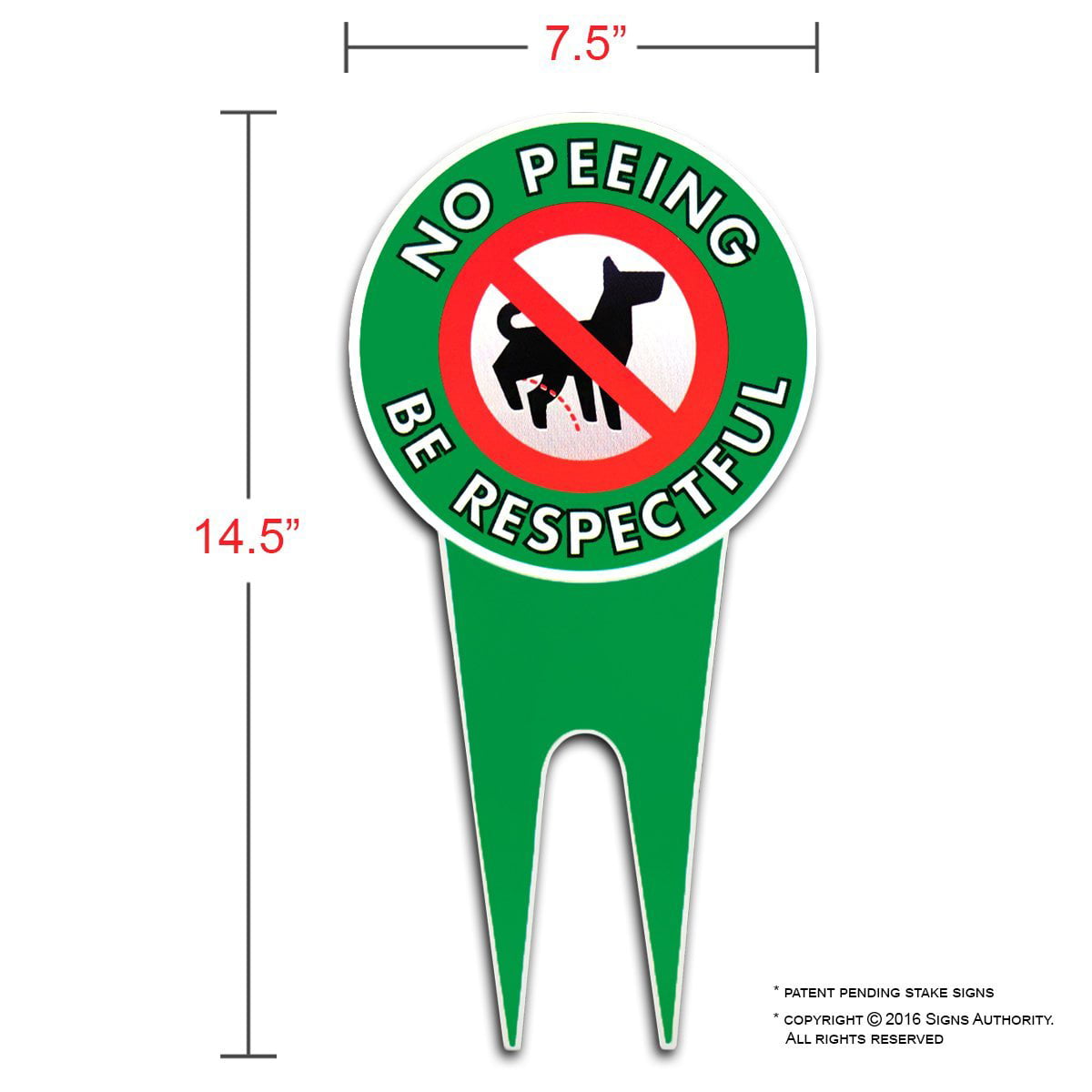 Double Sided No Pooping Dog Sign No Peeing Dog Sign With Stake Stop Dogs From Pooping or Peeing On Your Lawn,Politely Reads:Please Be Respectful Thank You And Please Keep Off The Grass,12 x 6,1Pack