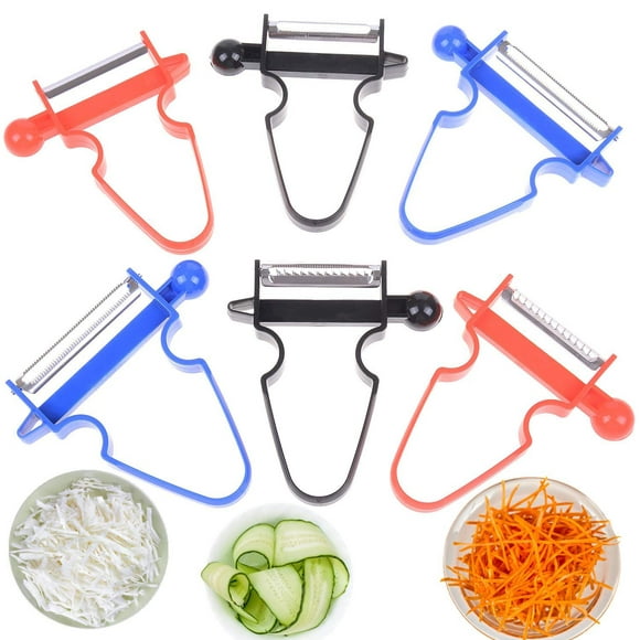: 6PCS Magic Trio Peelers, Multifunctional Peeling Slicer Tool Fruit Vegetable Slicer Cutter Great for Any Kitchen or Bar: Kitchen & Dining