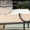thumbnail image 5 of Summit Living 2-Piece Outdoor Patio Chairs with Thick Seat & Back Cushions, Black & Beige, 5 of 7