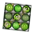thumbnail image 1 of 9 Piezas Bolas de Navidad Esferas Colgantes Decorativas Irrompibles Orbes Redondos Material Pp Adecuadas para Centro de Mesa Celebración Compromiso Ár verde, 1 of 8