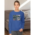 thumbnail image 2 of Monets Garden Sweatshirt Women -Mary Jean Weber Designs, Female XX-Large, 2 of 4