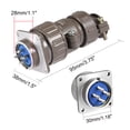 thumbnail image 4 of Aviation Connector, 28mm 4P 25A 250V P28-4 Waterproof Male Wire Panel Power, 4 of 5