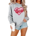 thumbnail image 2 of YujiCraft Women's Casual Long Sleeve Loose Valentine's Day Print Round Neck Hoodie Sweatshirt,5XL, 2 of 2