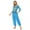 Sky Blue, variant on Alvivi Women Sequin Self-tie Back Belly Dance Crop Top Lantern Pants Bollywood Belly Dance Outfit Yellow One Size