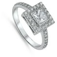 thumbnail image 4 of CHOOSE YOUR COLOR Clear CZ Solitaire Elegant Ring 925 Sterling Silver Band White Female Size 6, 4 of 4