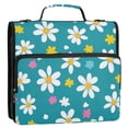 thumbnail image 5 of FORMRS Zipper Binder with Shoulder Strap 2-inch Ring 500 Sheet Capacity File Bag, Small Daisy, 5 of 5