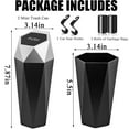 thumbnail image 6 of 2PCS Car Trash Can with Lid,Mini Diamond Design Trash Bin for Automotive Office Bedroom Kitchen, Portable Vehicle Car Garbage Can Car Accessories for Women men, Gold, 6 of 7