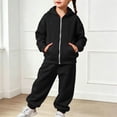 thumbnail image 2 of Bigetiay Kids Casual Hoodie Sweatshirt for Girls with Relaxed Fit Cozy 2 Piece Outfit Everyday And School Days, Size 8-9 Years, 2 of 6