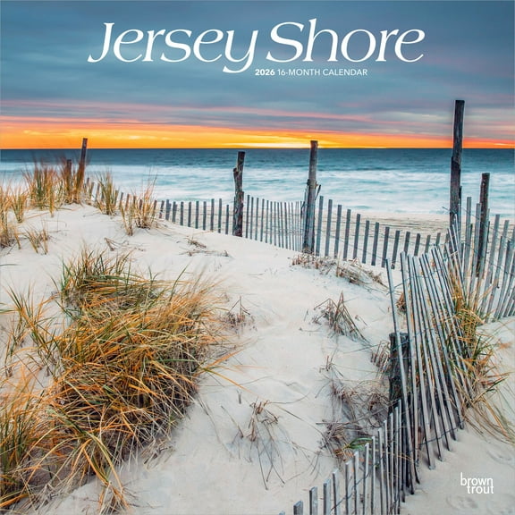 Jersey Shore | 2026 12x24" (Hanging) Wall Calendar | Plastic-Free | BrownTrout
