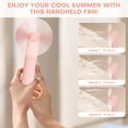 thumbnail image 3 of ATUPEN Portable Mini Fan, Rechargeable Handheld Fan for Travel Office Gift for Women (Pink), 3 of 7