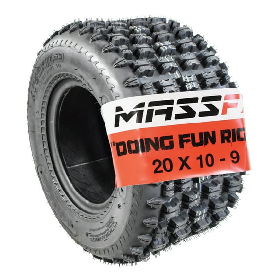 MASSFX 20x10-19 Rear Tire for ATV, UTV, & SxS - 4-Ply w/ 15mm Tread Depth 2 Pack