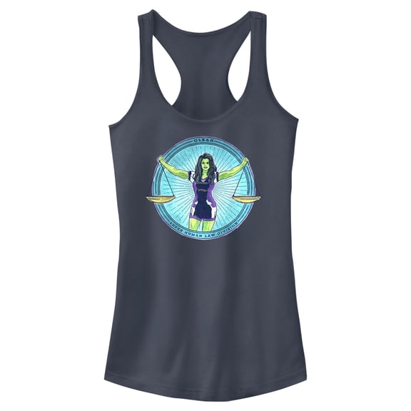 Junior's She-Hulk: Attorney at Law Super Human Law Division Racerback Tank Top Indigo Medium