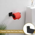 thumbnail image 3 of KOKOSIRI Black Toilet Paper Holders Bathroom Toilet Paper Roll Holder SUS304 Stainless Steel Contemporary Wall Mounted Matte Black B2003BK, 3 of 9