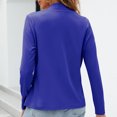 thumbnail image 4 of WCMZJ Womens Casual Blazers Open Front Long Sleeve Collarless Blazer Work Office Jackets with Pockets Dark Blue XXL, 4 of 4