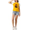 thumbnail image 2 of Allegra K Women's Summer Casual Short Sleeve Cartoon Cat Print T-Shirt, 2 of 6