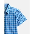 thumbnail image 3 of Wonder Nation Boys' Button Front Cotton Shirt with Short Sleeves, Sizes 4-18 & Husky, 3 of 3