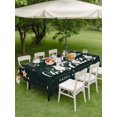 thumbnail image 3 of Outdoor Tablecloth with Umbrella Hole and Zipper, Green Christmas Rectangle Table Cloth 60x84 Inch Waterproof Tablecloth, Xmas Botanical Ball Bell Picnic Table Cover for Patio Camping, 3 of 7