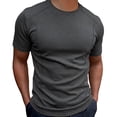 thumbnail image 2 of Blmnix Men's T-Shirts Cotton T Shirts Undershirts Muscle T shirts Black Crew Neck Short Sleeve T Shirts for Men Pack,M, 2 of 9