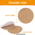thumbnail image 3 of 100 PCS self Adhesive Cork Round Coaster Backing with, 3 of 6