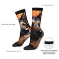 thumbnail image 4 of Sigee Colorful Flower German Shepherd for Contrast Design Soft Moisture-Wicking Socks Crew Casual Athletic Stretchy Loose Middle Tube Socks, 4 of 6