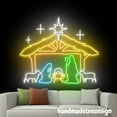 thumbnail image 4 of Handmadetneonsign Nativity Scene Neon Sign, Christmas Wall Art Decor, Christmas Wall Decor 63106, 4 of 5