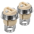 thumbnail image 1 of 2pcs Ceramic G9 Light Threaded Socket Screw-in Light Bulb Socket Light Bulb Holder Replacement, 1 of 4