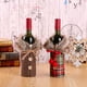 thumbnail image 5 of 6 Piezas Suéter Navideño Fundas para Botellas de Vino Ropa para Botellas de Vino a Cuadros Vestido de Lino para Botellas de Vino con Cuello de Piel Sintética y Diseño de Abrigo con Botones Bolsas para Botellas de Vino para Decoraciones de Fiesta de Navidad (Rojo + Gris) Rojo Verde RV011031-01355SDJ, 5 of 5