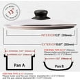 thumbnail image 2 of 13 Inch Pan Lid Tempered Glass Pot Lid Replacement Pan Cover for Cast Iron Skillets, Frying Pans, Pots and Wok, Clear, 2 of 8