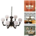 thumbnail image 2 of LYINGF 1/12 Miniature Dollhouse Chandelier Lighting - Hanging Ceiling Decor for Model House DIY Crafts, Detailed Victorian-Style Mini Chandeliers with Crystal Bead Decor, 2 of 6