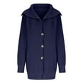 thumbnail image 6 of LYXSSBYX Winter Coats for Women Fashion Women Winter Solid Fashion Casual Hollow Dough Twists Solid Button Knitting Cardigan Coat, 6 of 8