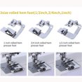 thumbnail image 4 of Dvkptbk Presser Sewing 9PC Rolled Hem Pressure Foot Sewing for Low Shank Adapter, 4 of 7