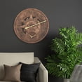 thumbnail image 2 of YWMJZEU Round Wall Clock Waterproof Temperature Display Silent Resin Statue 30cm Hanging, 2 of 8