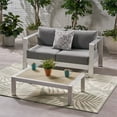 thumbnail image 2 of Noble House Banquette et Table Basse en Aluminium d'Extérieur en Argent, 2 of 21