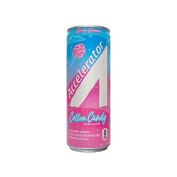 Accelerator Cotton Candy Energy Drink 12 fl oz Can (Pack of 12)