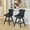 Black, variant on Swivel Bar Stools Set of 2, 26" Upholstered Counter Height Barstools with Nailhead Trim, Button Tufted and Wooden Legs, Velvet Bar Chairs Island Stools for Kitchen Counter, Black
