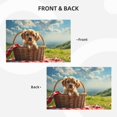 thumbnail image 4 of Placemats Set of 4 / 6, Adorable Puppy Basket Placemats for Dining Table Indoor/Outdoors Heat Resistant Washable Placemats 18" x 12", 4 of 8