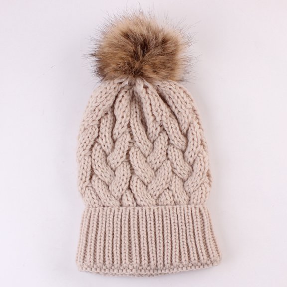 Herrnalise Women Fashion Keep Warm Winter Hats Knitted Wool Hemming Hat