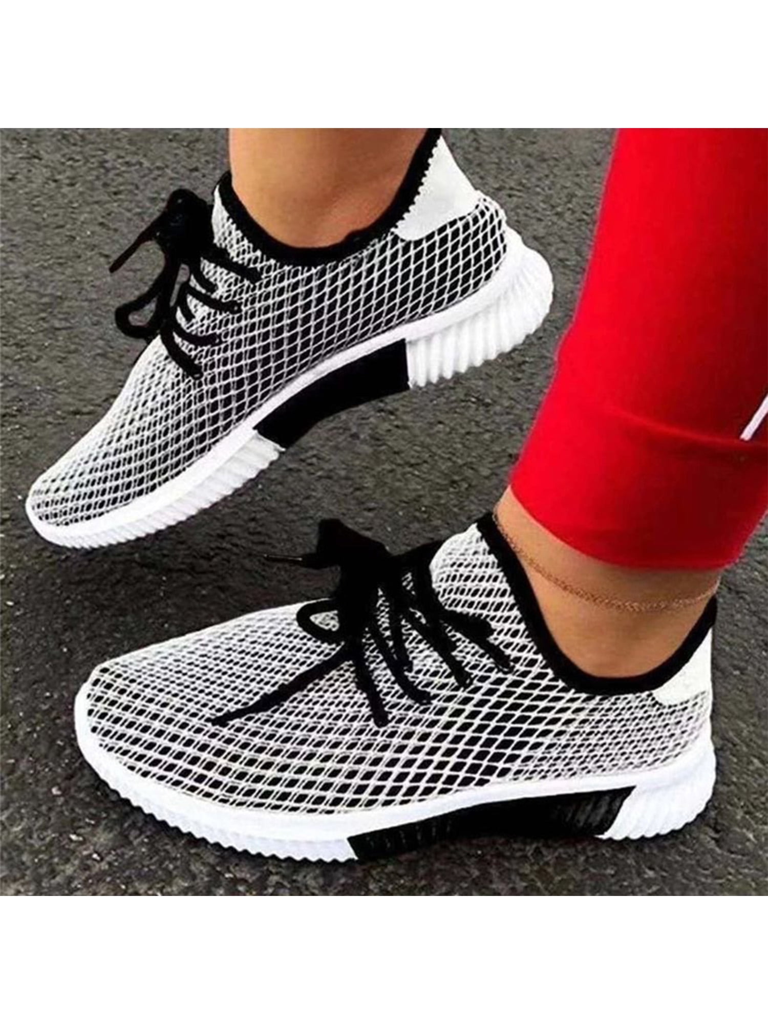 Womens Trainers Sports Leisure Breathable Sneakers Slip Resistant Running Shoes
