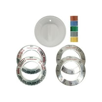 Range Kleen Single Replacement Knob Kit, White, 10 Pieces