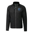 thumbnail image 2 of Men's-Cutter & Buck  Heather Charcoal Sporting Kansas City Big & Tall Mainsail Sweater-Knit Full-Zip Jacket, 2 of 3