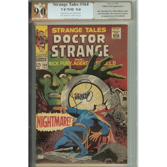 Strange Tales #164 Signed Jim Steranko PGX 9.0