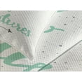 thumbnail image 4 of Ambesonne Adventure Quilted Bedspread Set 3 Pcs, Words Antlers Arrows, King Size, Charcoal Grey Sea Green, 4 of 5